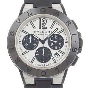 BVLGARI Diagono Watches DG42SMCCH magnesium Chronograph SilverDial rubber/...